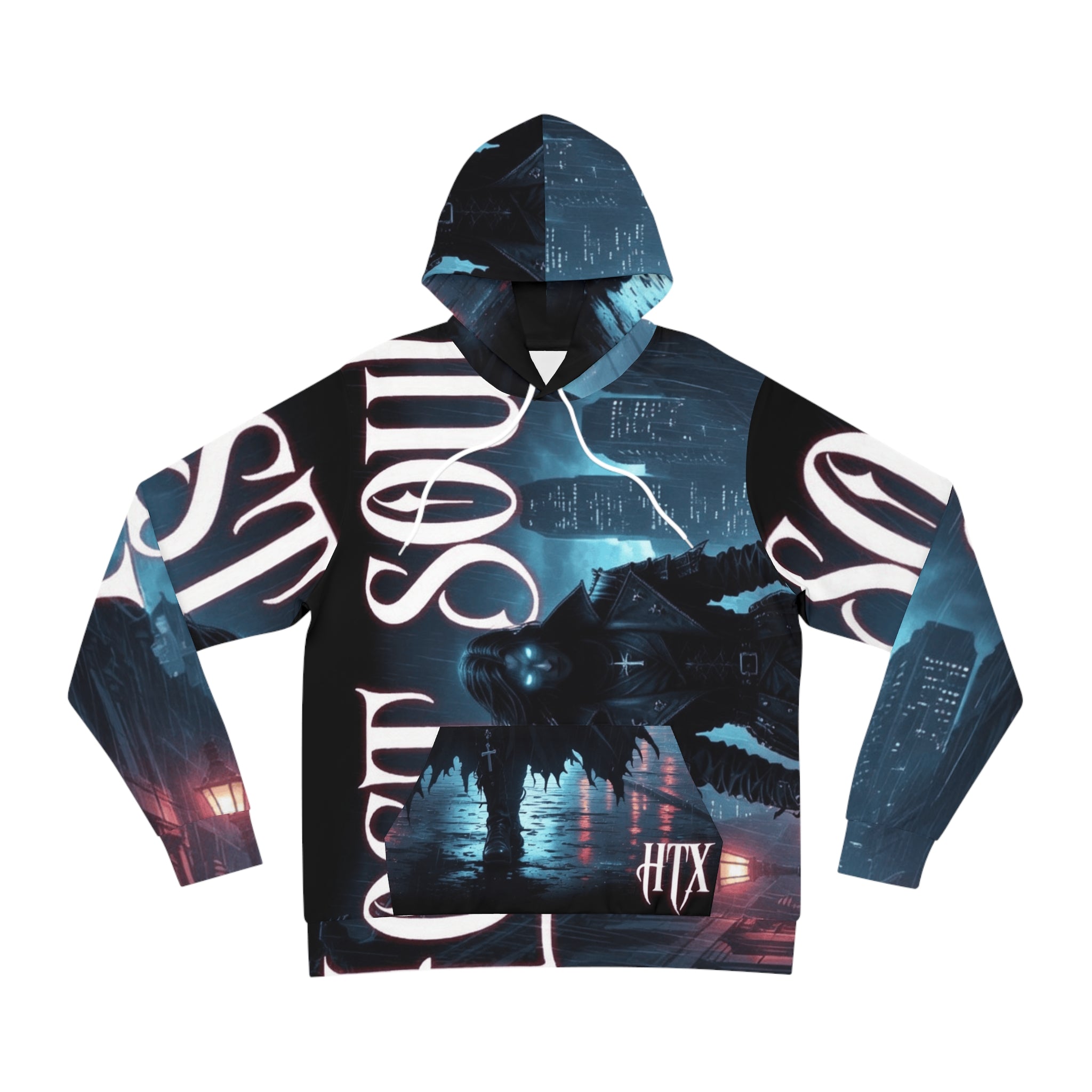 Lost Soul Hoodie — Dark Cyberpunk Graphic Hooded Sweatshirt HTX
