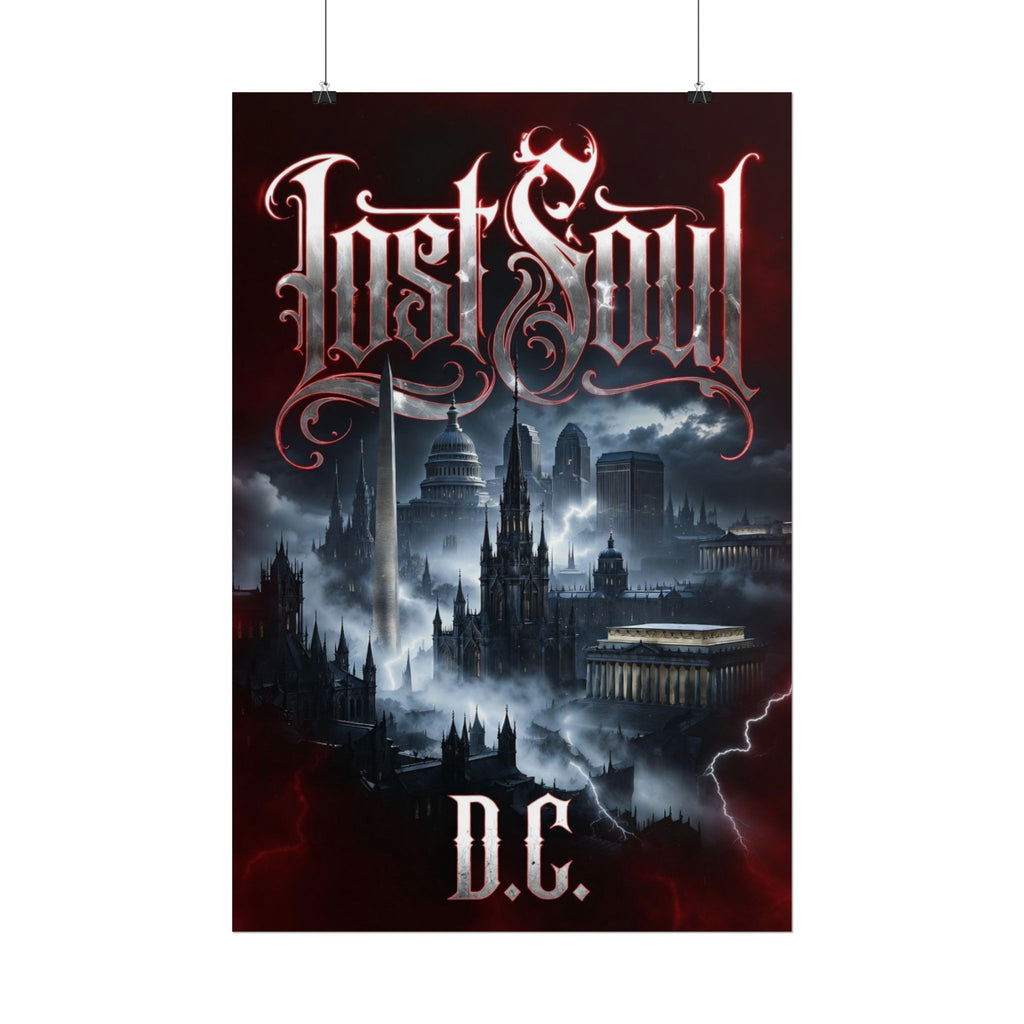 Lost Soul D.C. Rolled Poster — 'Lost Soul D.C.' Gothic Cityscape Metal Band Art