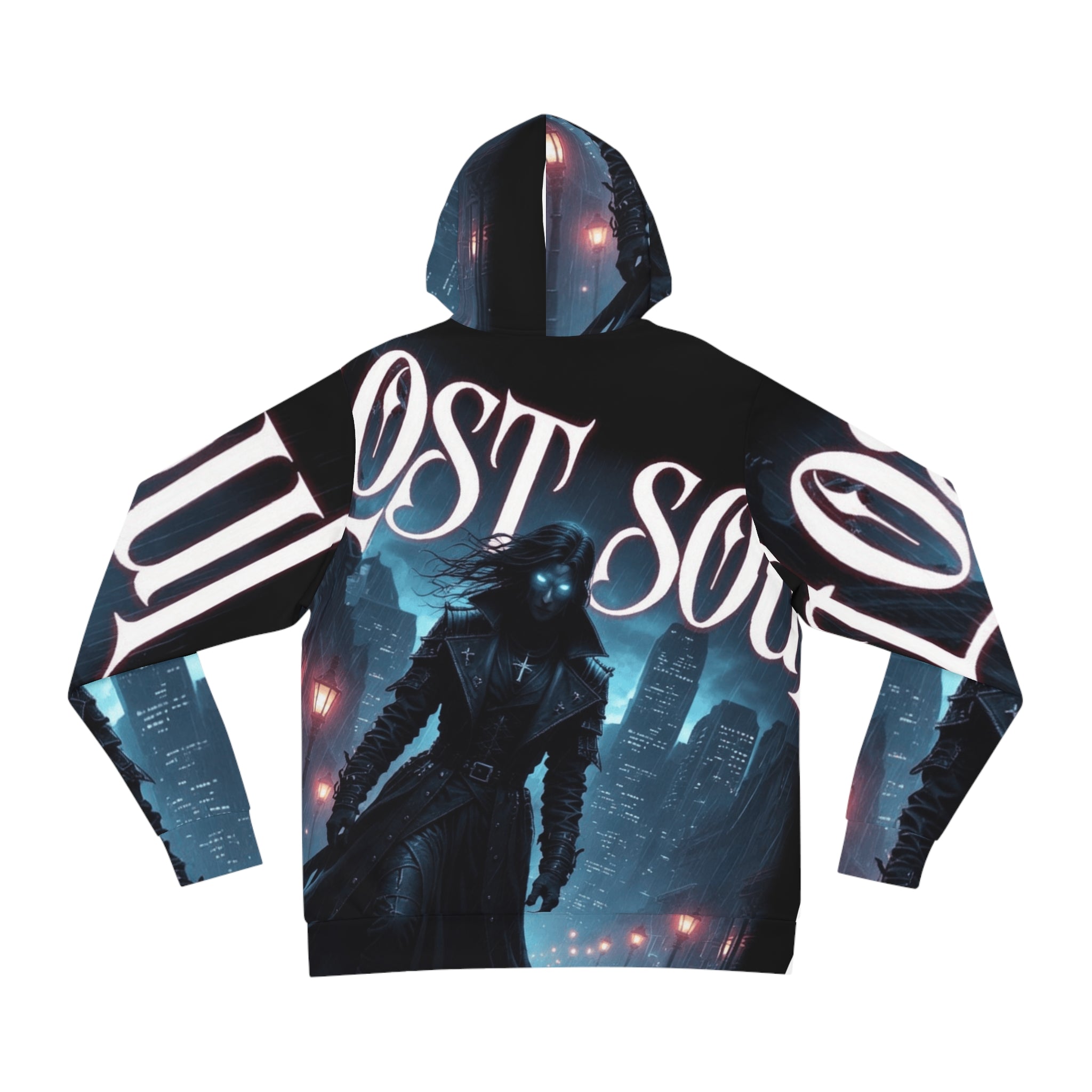 Lost Soul Hoodie — Dark Cyberpunk Graphic Hooded Sweatshirt HTX
