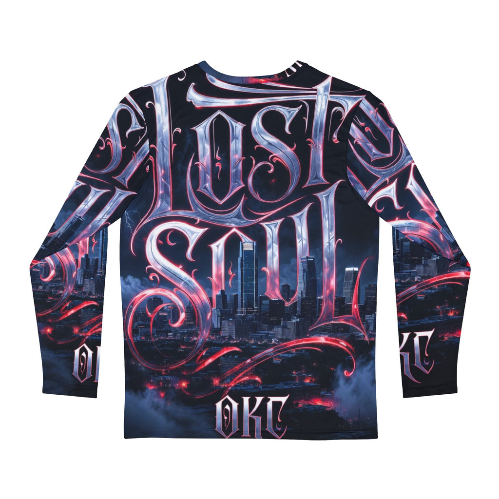 Lost Soul OKC Long Sleeve Shirt — Gothic Cityscape AOP Tee