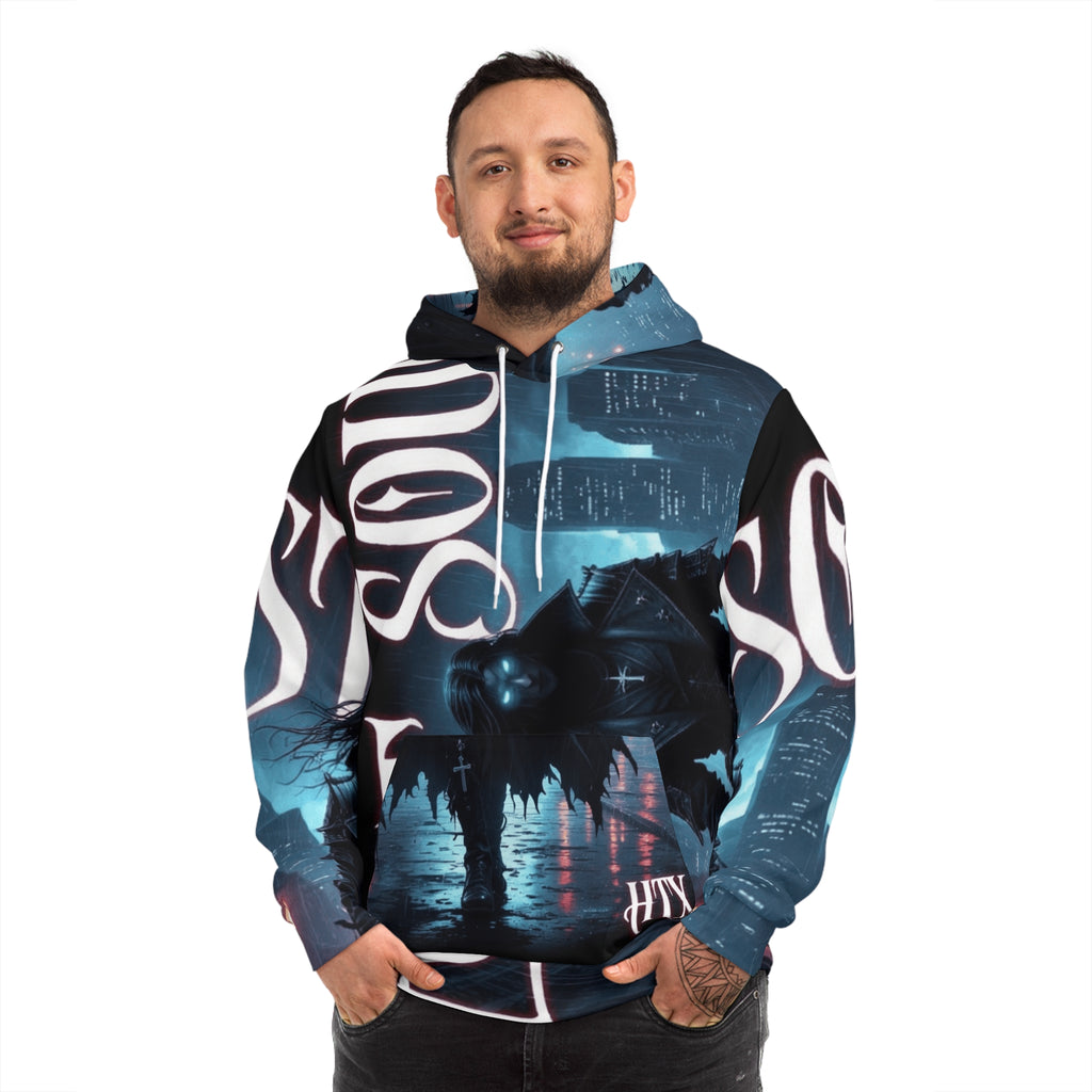 Lost Soul Hoodie — Dark Cyberpunk Graphic Hooded Sweatshirt HTX