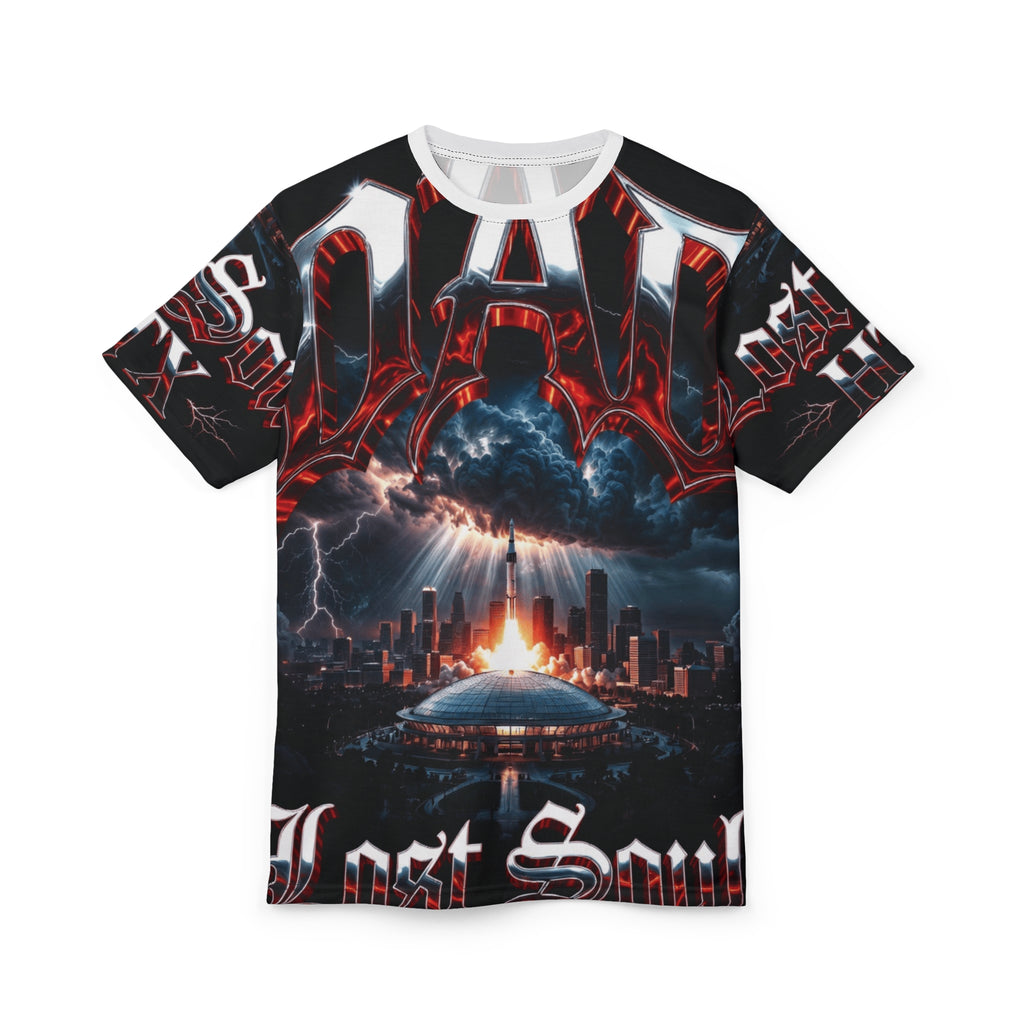 Lost Soul Dad Apocalyptic Cityscape All-Over Print Tee