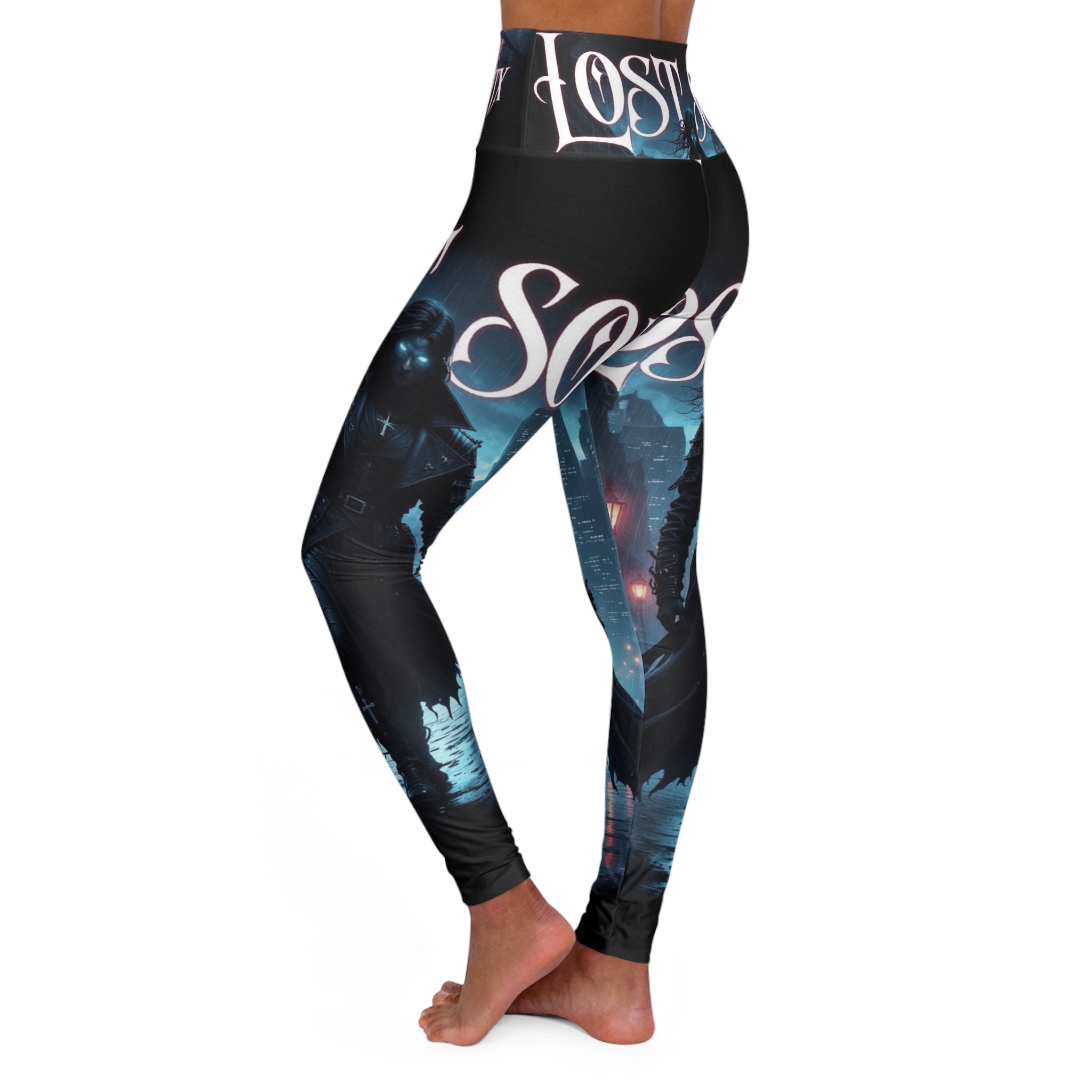 Lost Soul Ghostly Moon Yoga Leggings — High-Waist Athletic Leggings