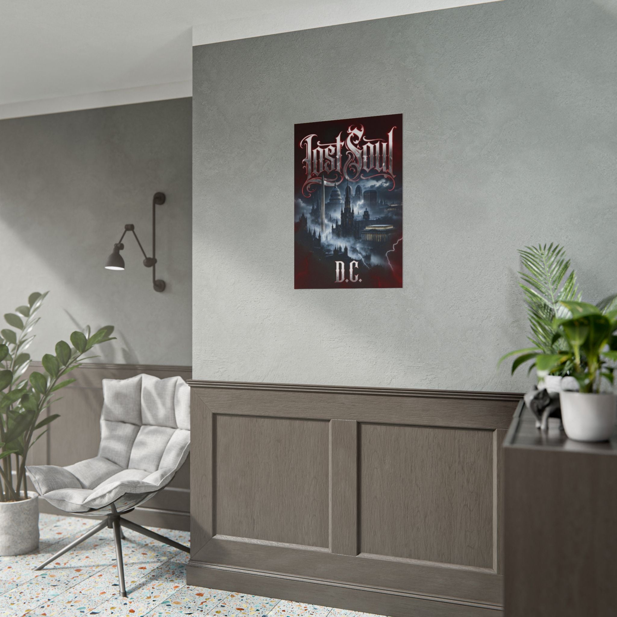 Lost Soul D.C. Rolled Poster — 'Lost Soul D.C.' Gothic Cityscape Metal Band Art