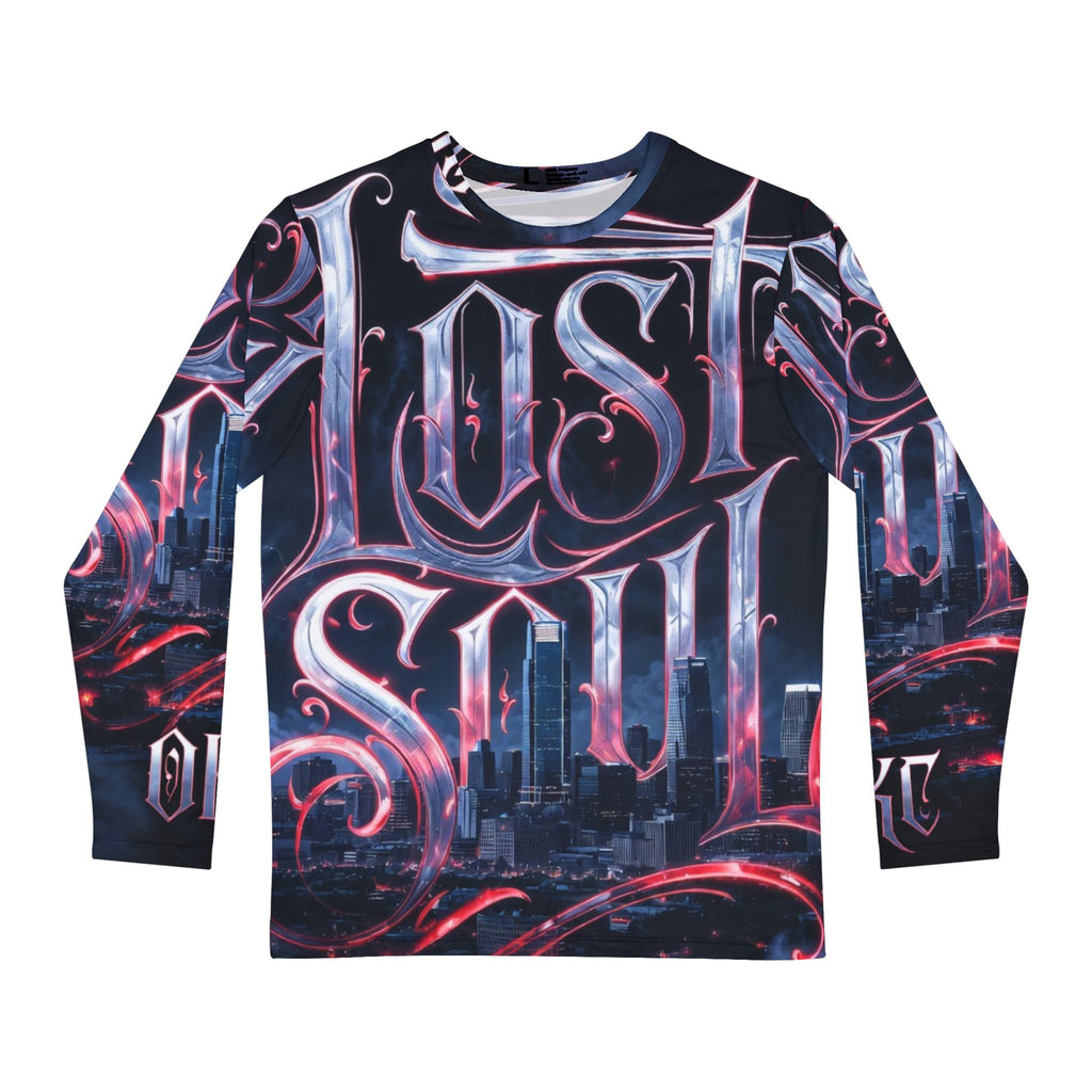 Lost Soul OKC Long Sleeve Shirt — Gothic Cityscape AOP Tee