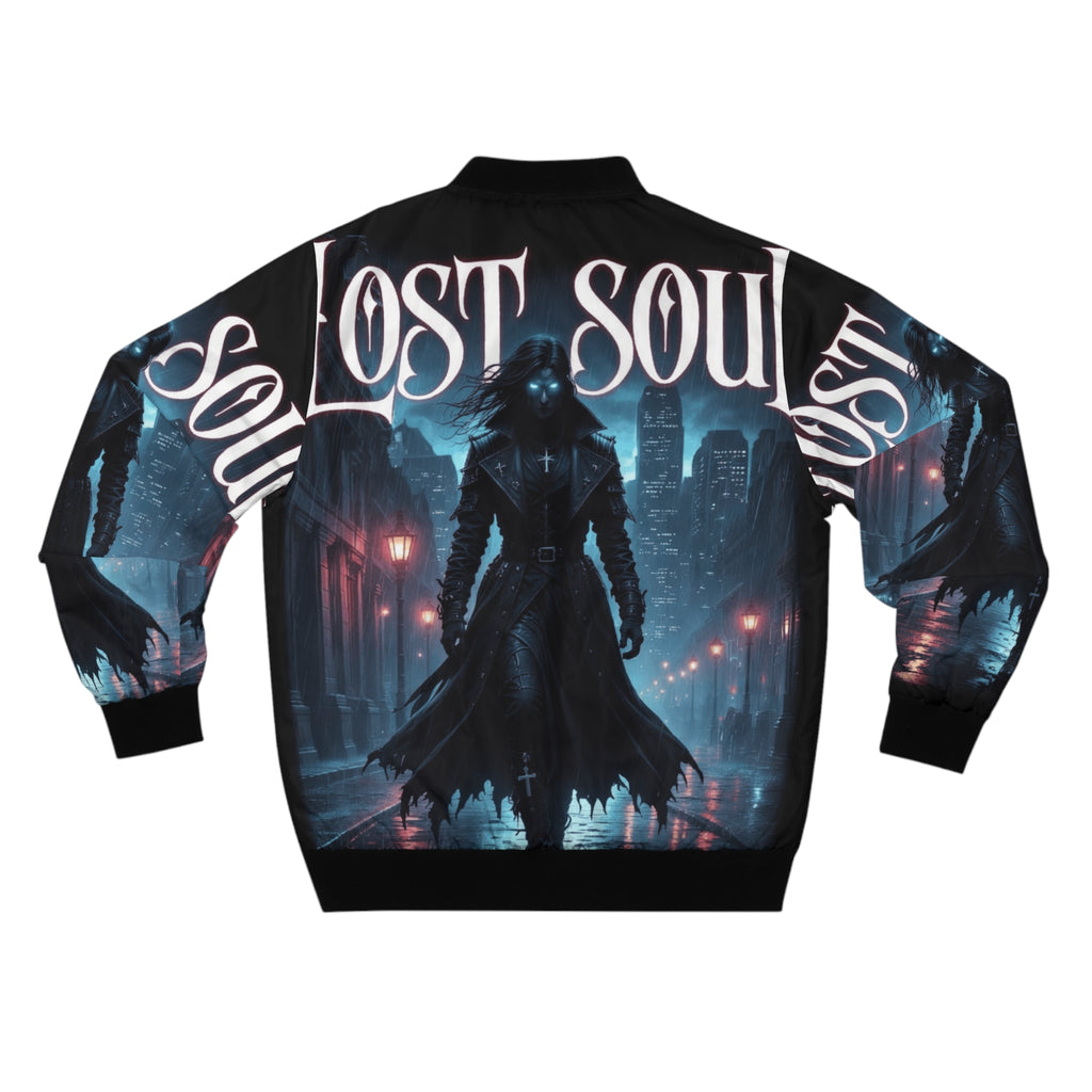 Lost Soul Bomber Jacket — Gothic Dark City AOP Jacket ("Lost Soul" Design)