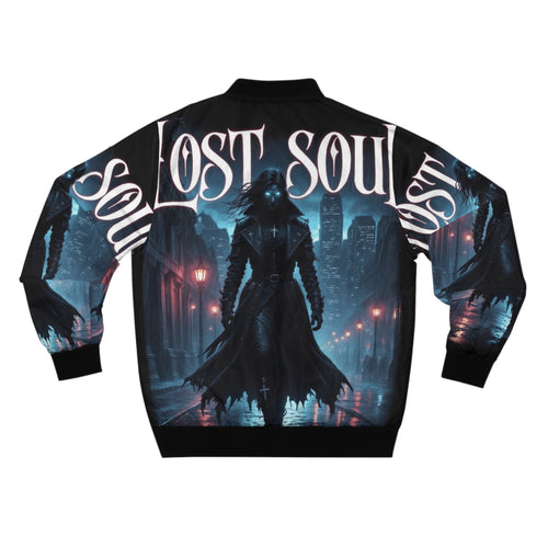 Lost Soul Bomber Jacket — Gothic Dark City AOP Jacket ("Lost Soul" Design)