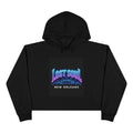 Lost Soul New Orleans Crop Hoodie – Neon Retro Cityscape Cropped Hoodie