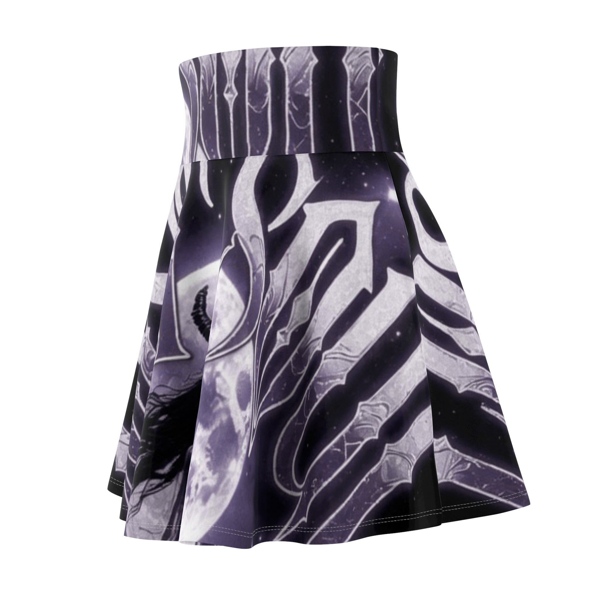 Lost Soul Witch Moon Skater Skirt — Gothic Moonlight Femme Flare HTX