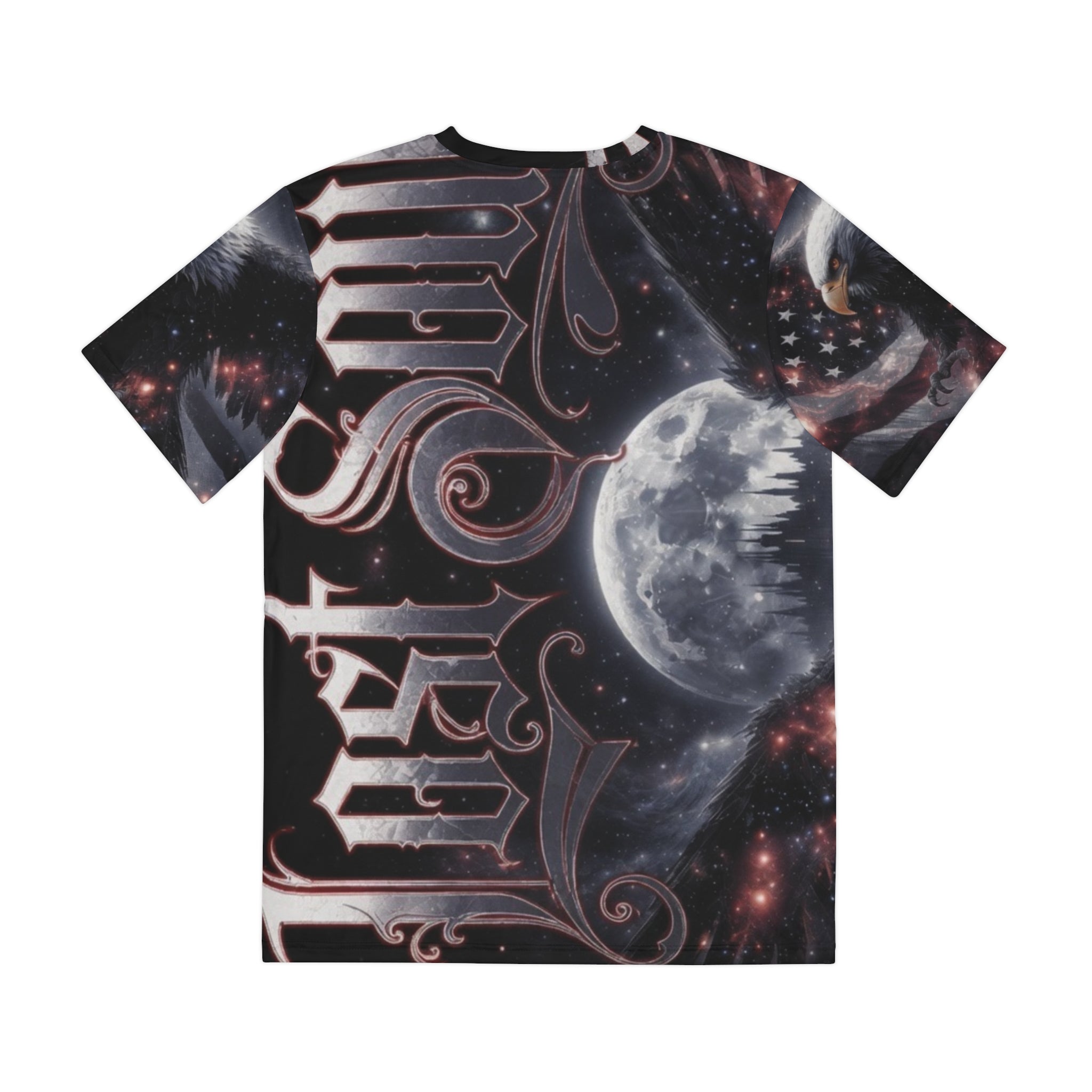 Lost Soul All-Over Print Eagle & Moon Tee — Gothic Eagle T-Shirt
