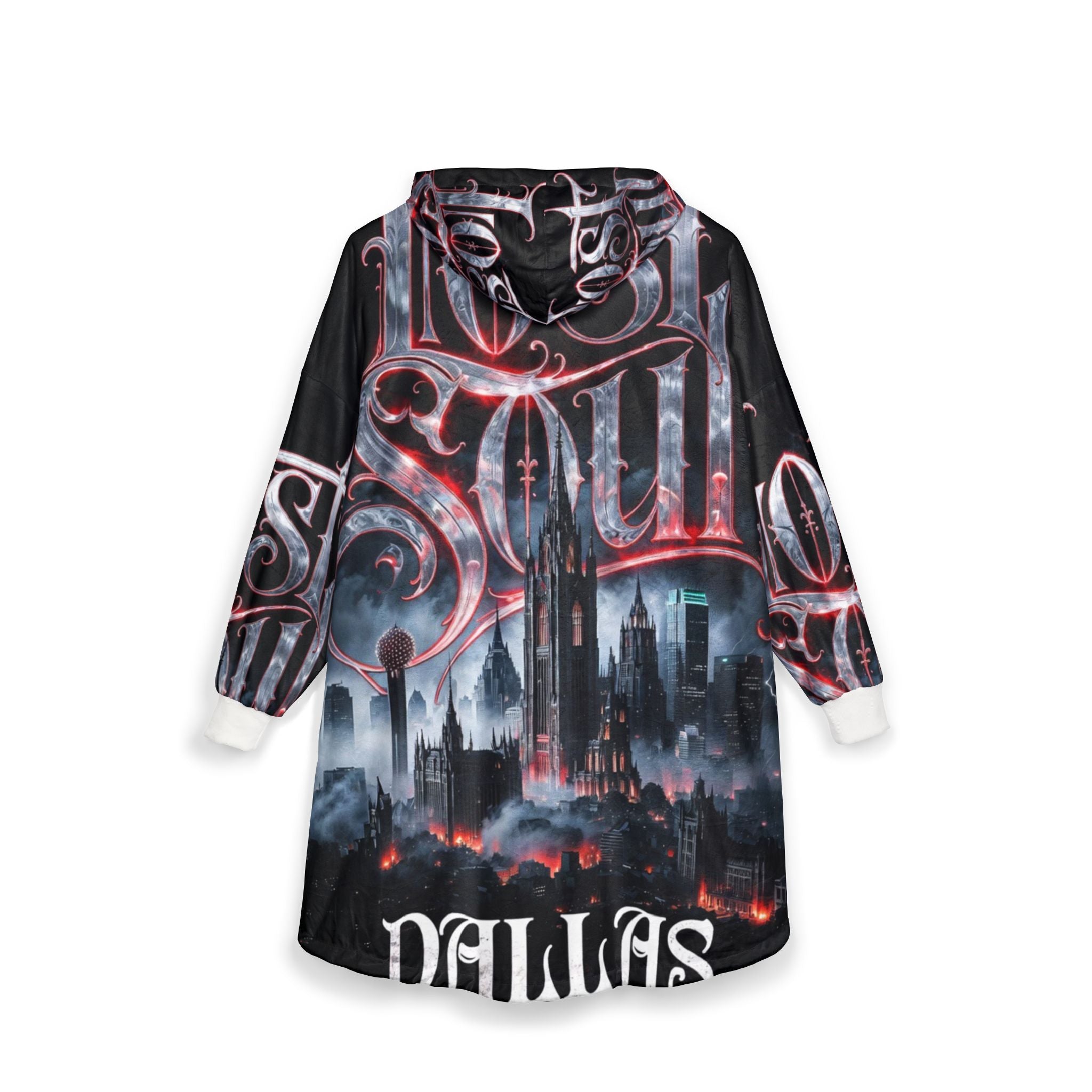 Lost Soul Dallas Hooded Blanket — 'Lost Soul' Gothic City Cozy Throw