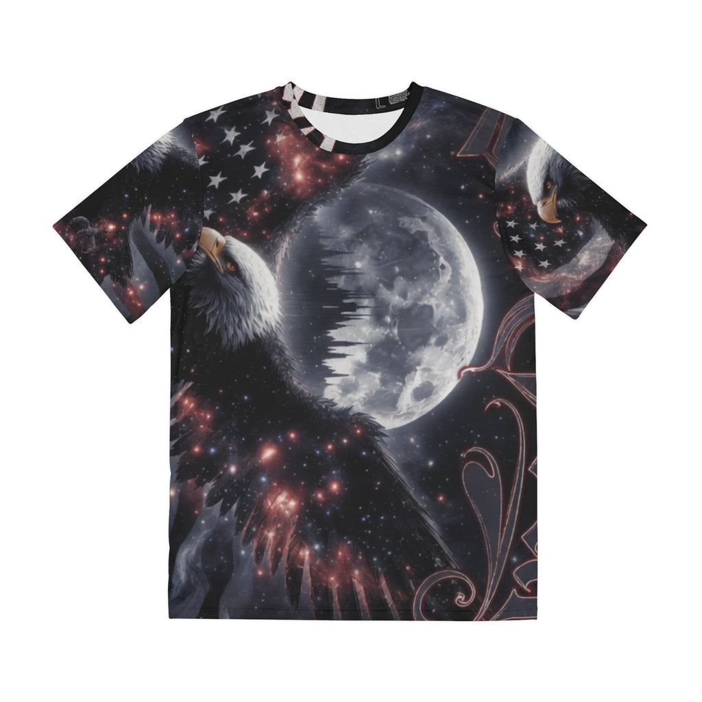 Lost Soul All-Over Print Eagle & Moon Tee — Gothic Eagle T-Shirt