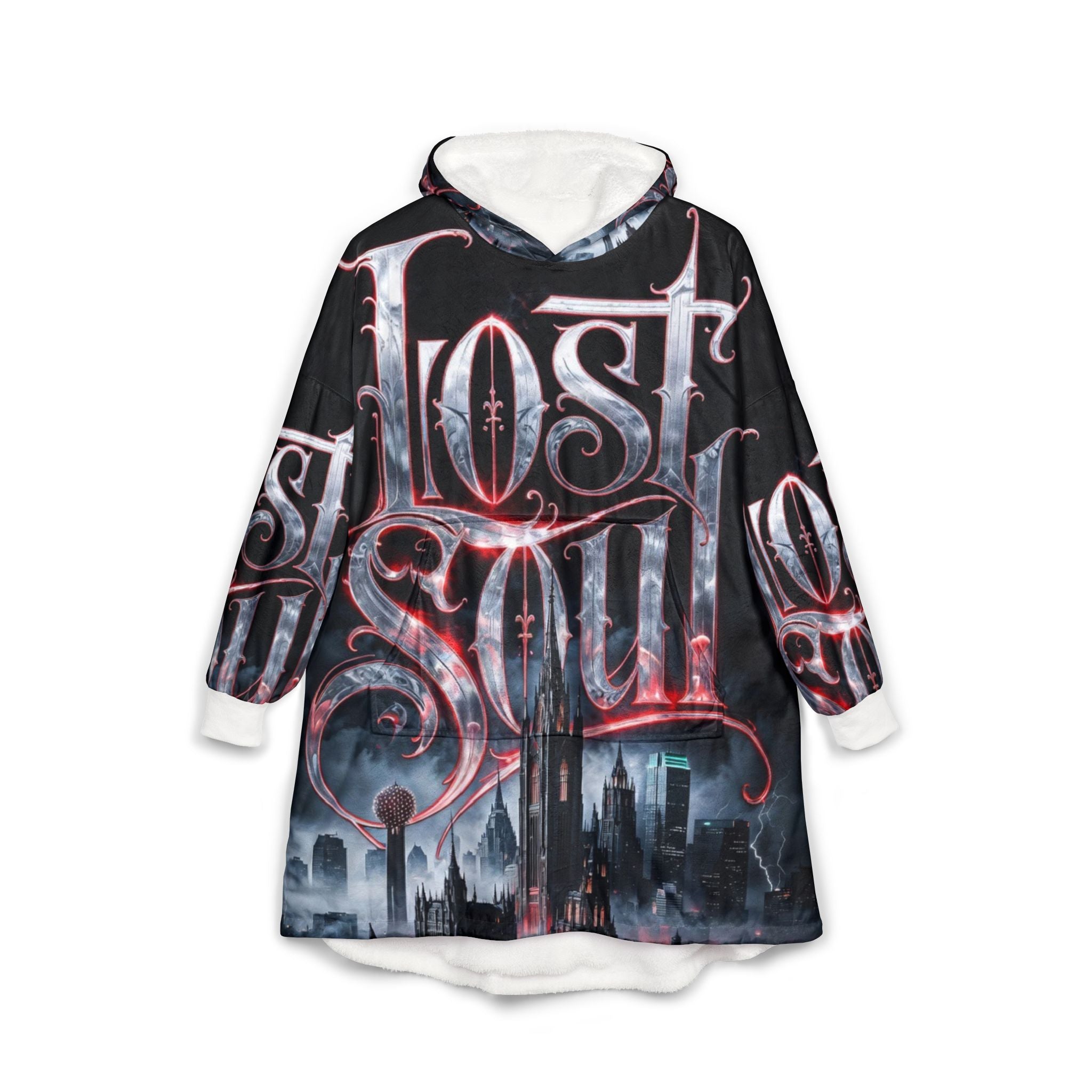 Lost Soul Dallas Hooded Blanket — 'Lost Soul' Gothic City Cozy Throw