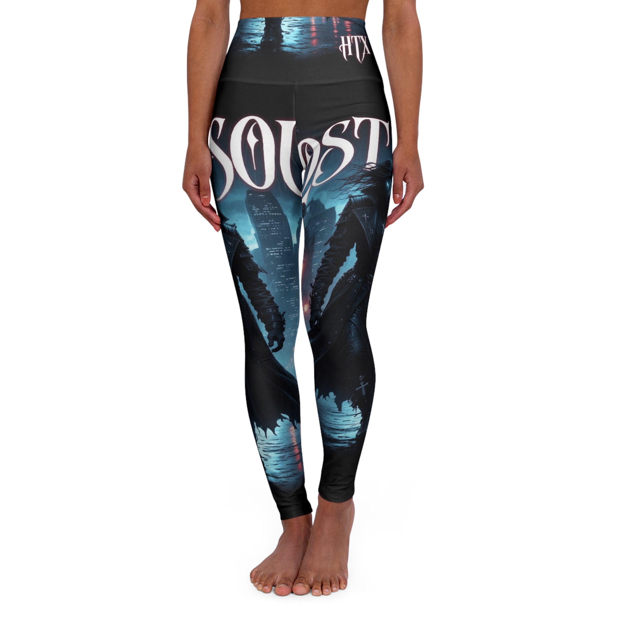 Lost Soul Ghostly Moon Yoga Leggings — High-Waist Athletic Leggings