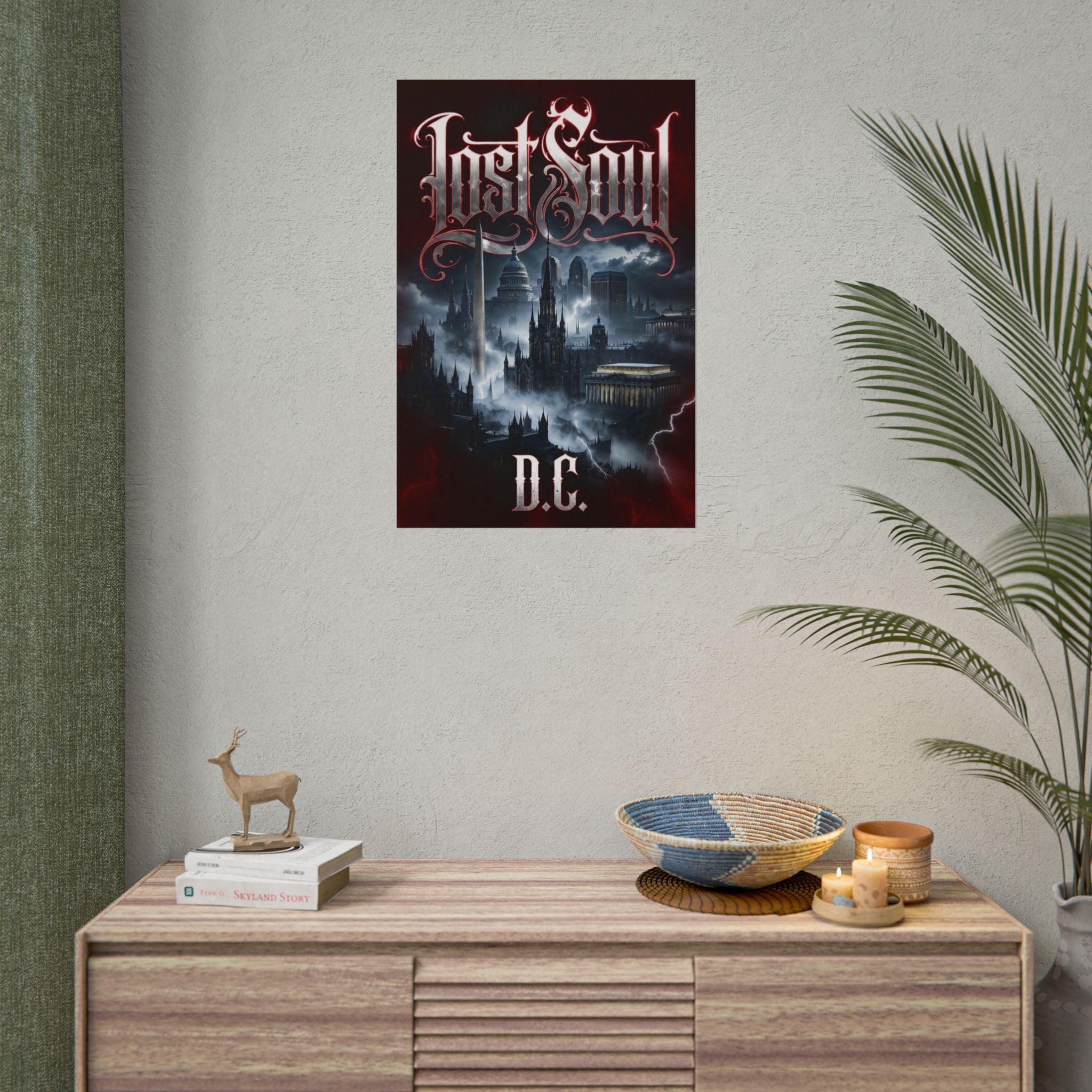 Lost Soul D.C. Rolled Poster — 'Lost Soul D.C.' Gothic Cityscape Metal Band Art