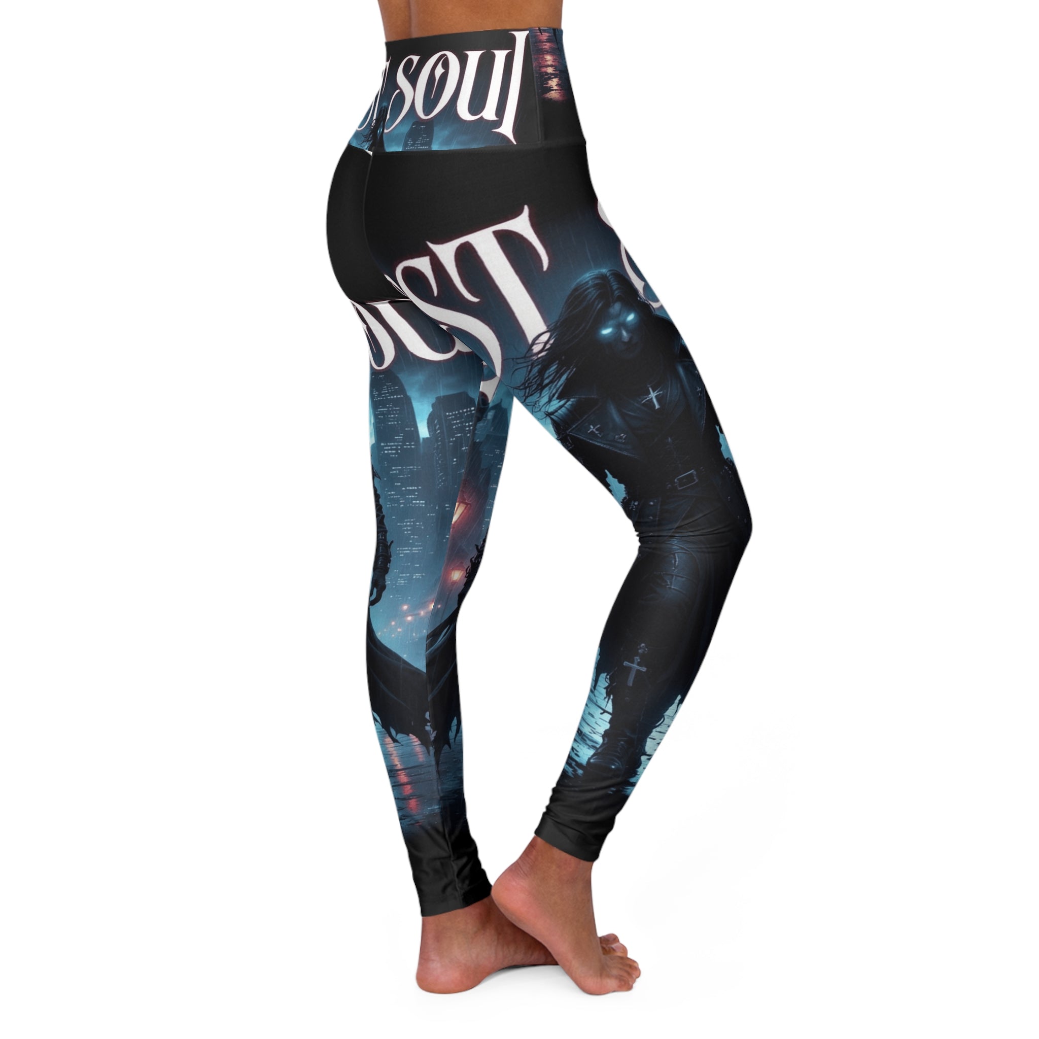 Lost Soul Ghostly Moon Yoga Leggings — High-Waist Athletic Leggings