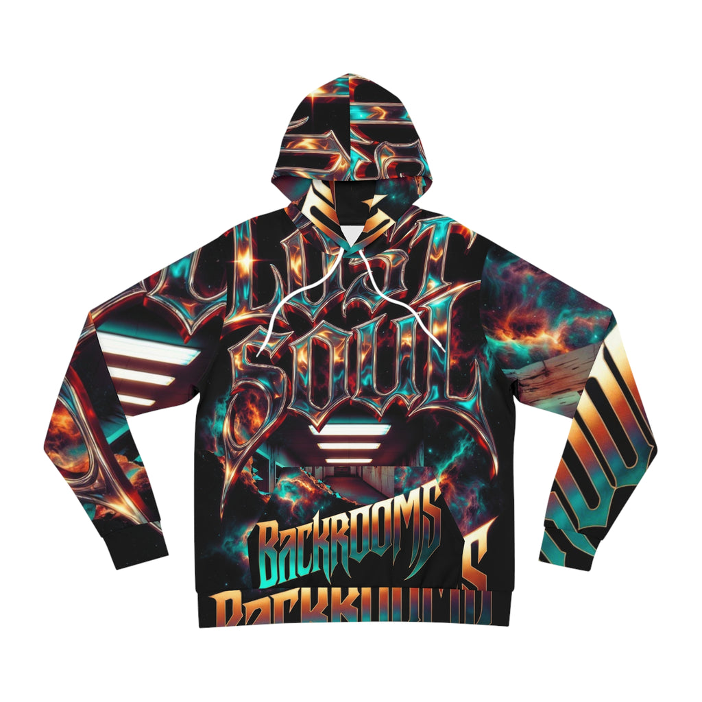 Lost Soul Backrooms All-Over Print Hoodie — Trippy Vaporwave Streetwear