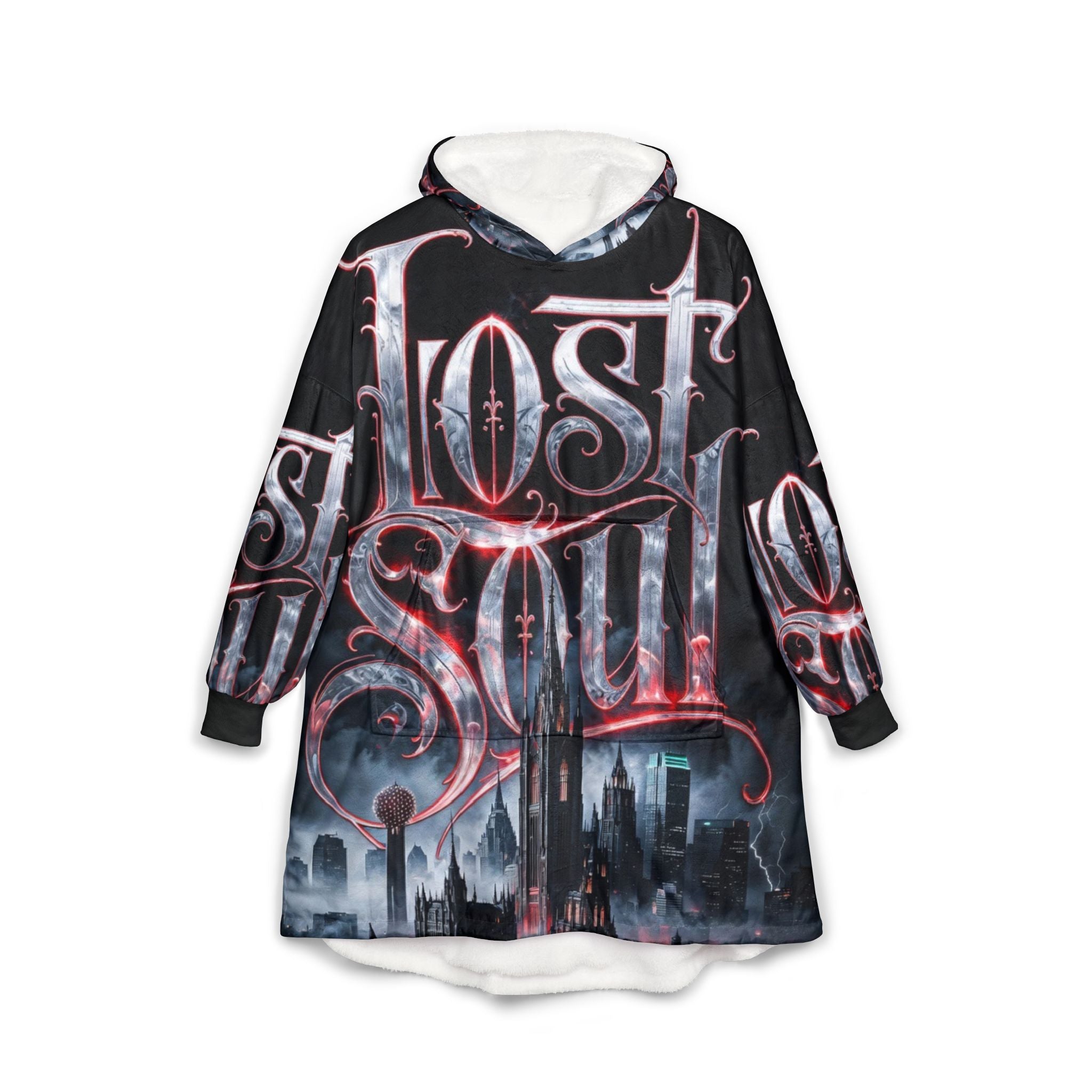 Lost Soul Dallas Hooded Blanket — 'Lost Soul' Gothic City Cozy Throw