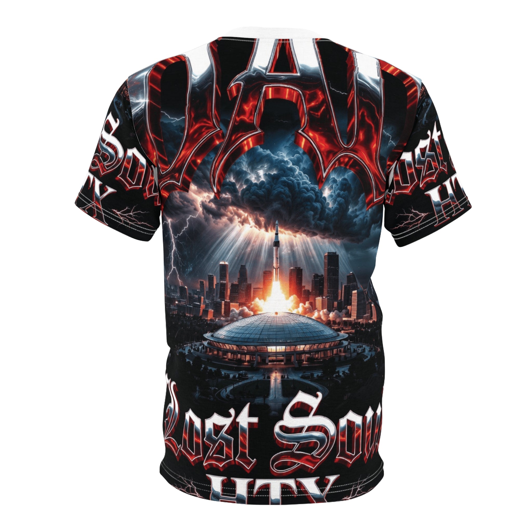 Lost Soul Dad Apocalyptic Cityscape All-Over Print Tee