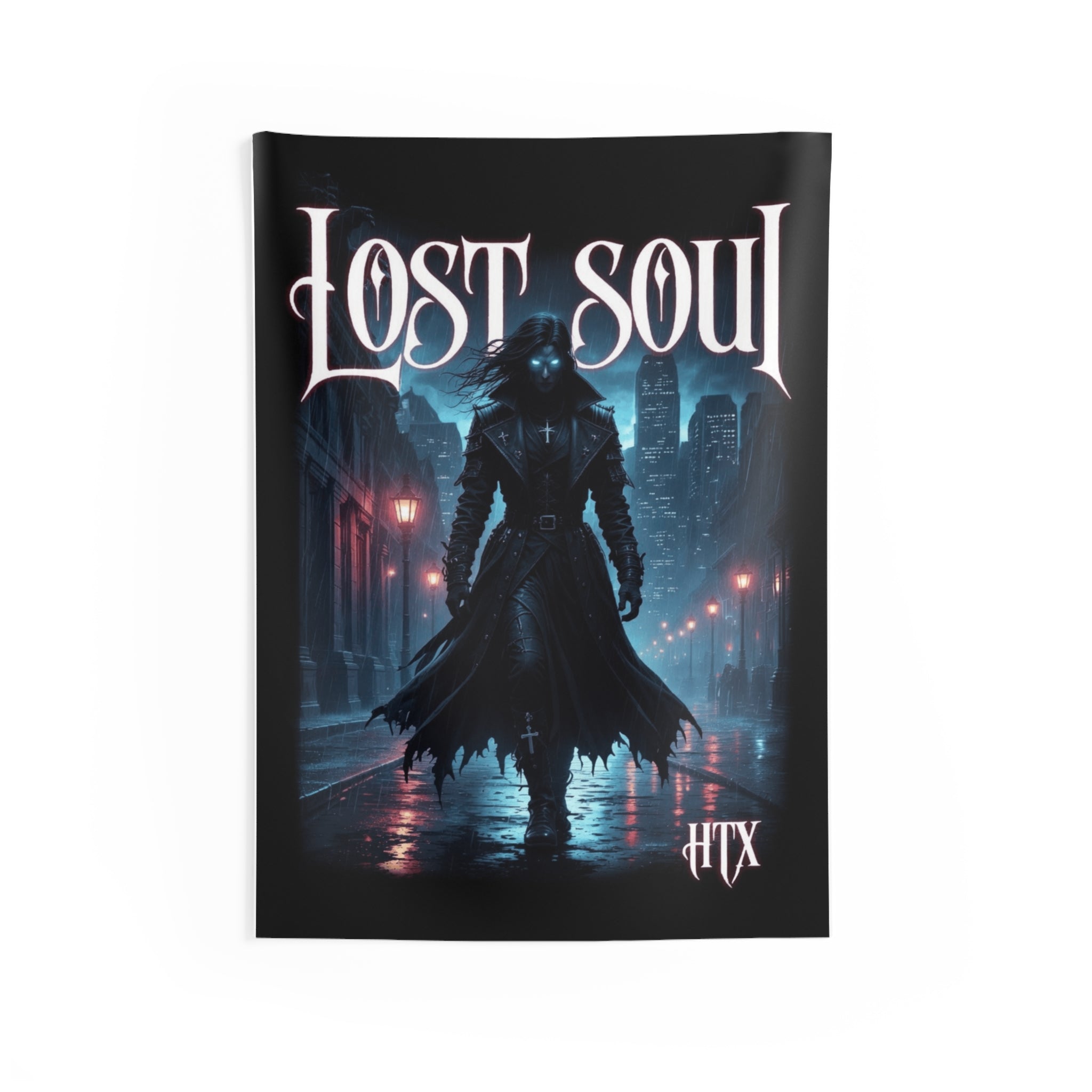 Lost Soul Wall Tapestry — Gothic Moody Urban Reaper Decor