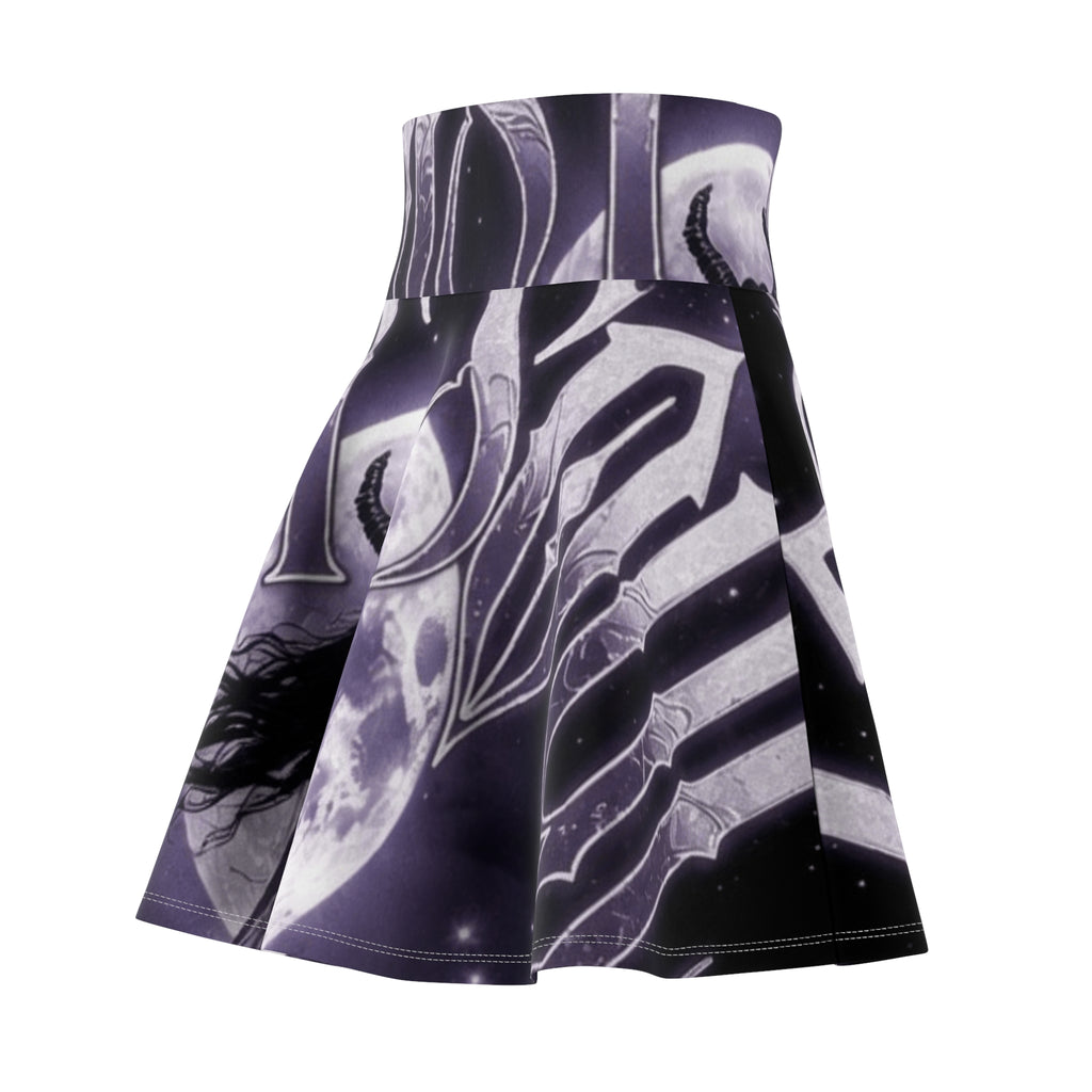 Lost Soul Witch Moon Skater Skirt — Gothic Moonlight Femme Flare HTX