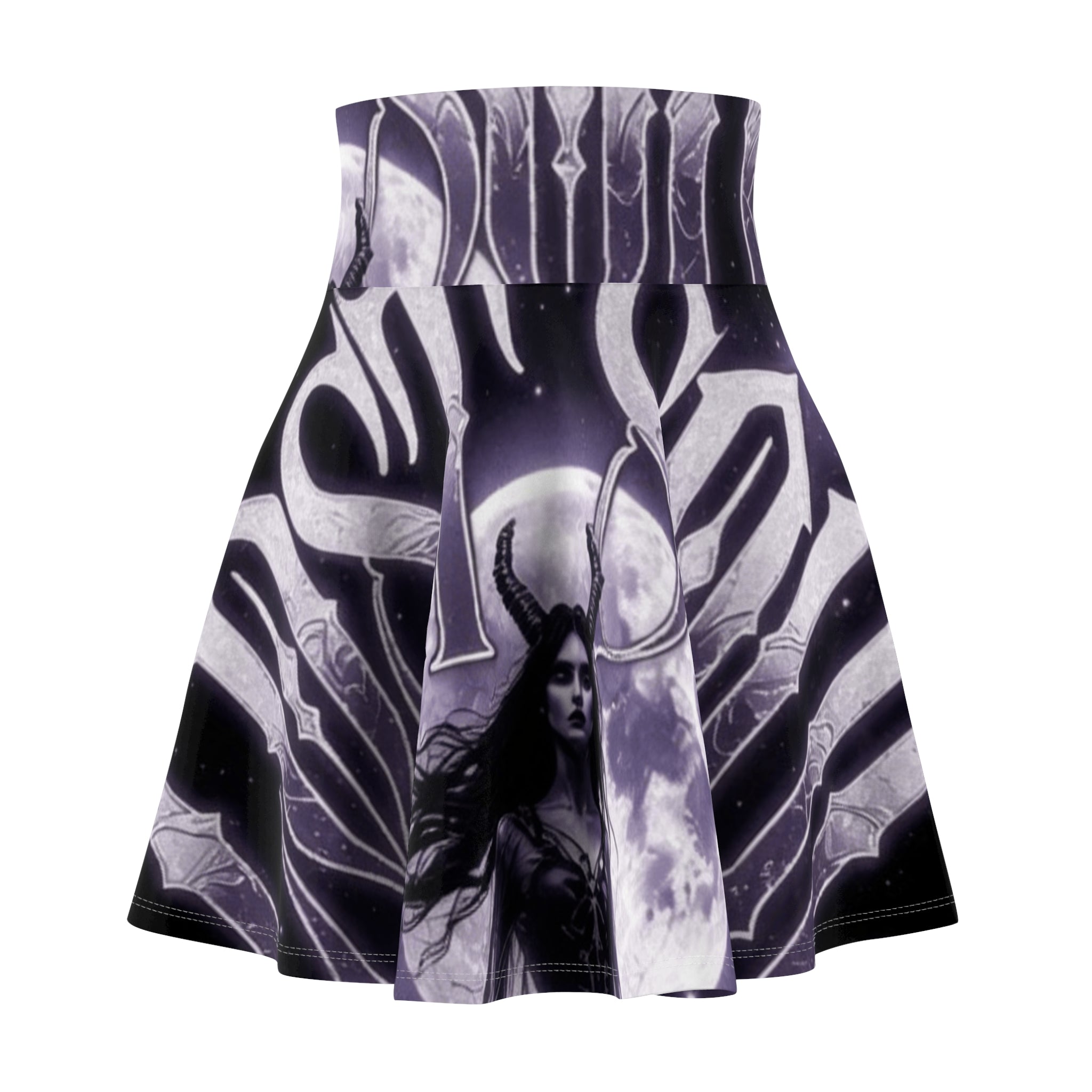 Lost Soul Witch Moon Skater Skirt — Gothic Moonlight Femme Flare HTX