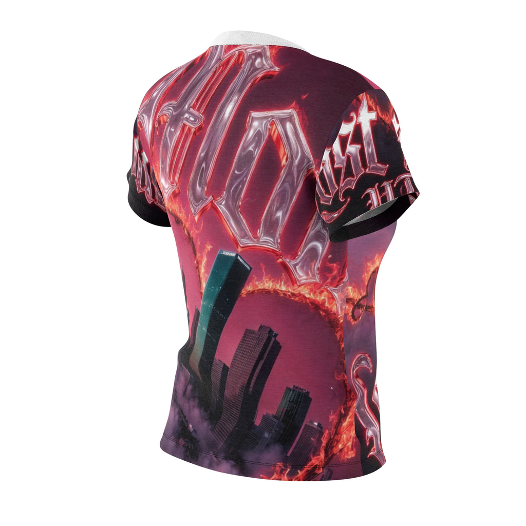 Lost Soul HTX Gothic Flame Graphic Tee — Women's All-Over Print