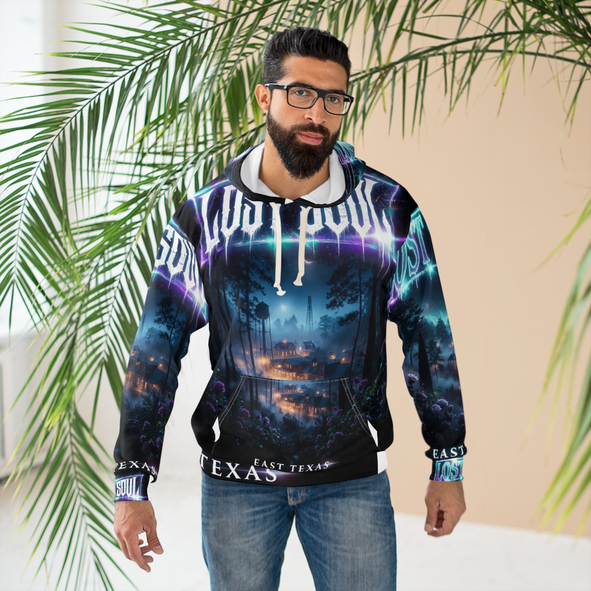 Lost Soul Hoodie — East Texas Nightscape All-Over Print
