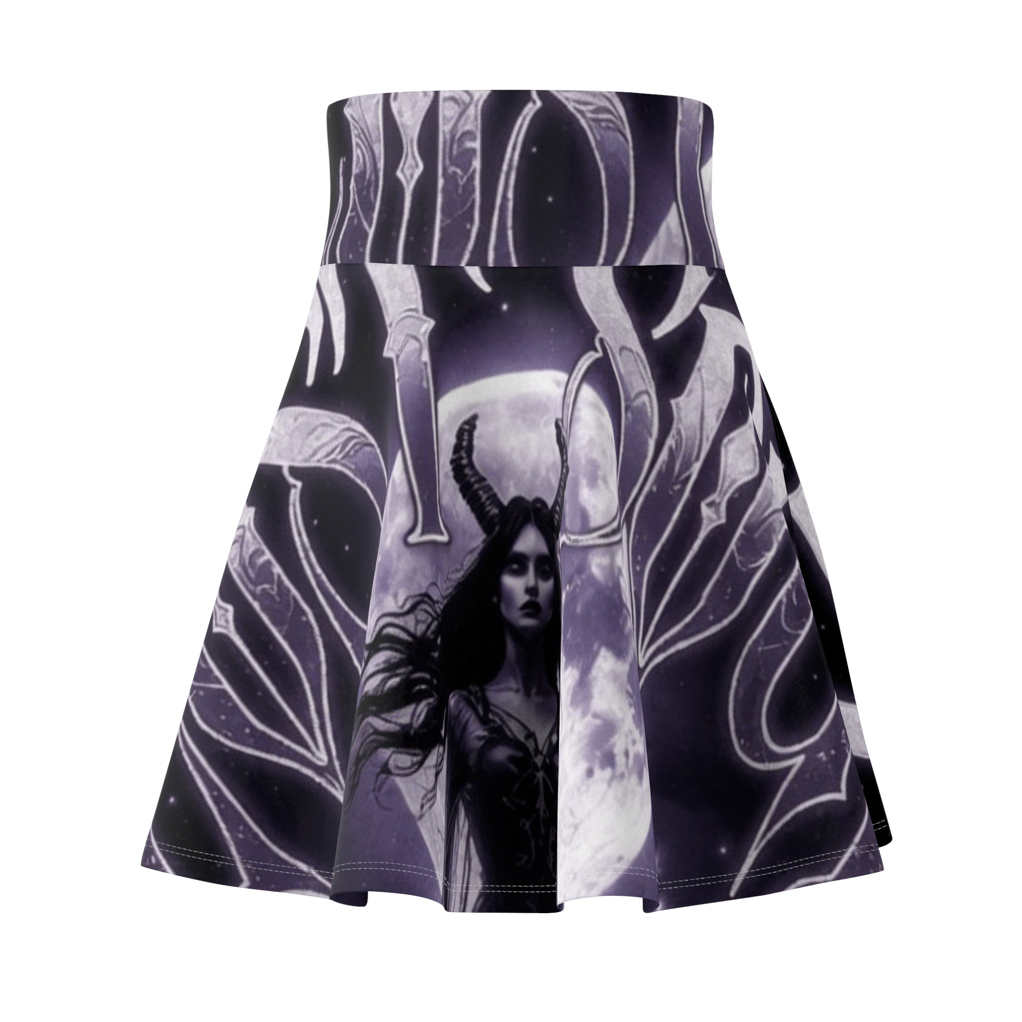 Lost Soul Witch Moon Skater Skirt — Gothic Moonlight Femme Flare HTX