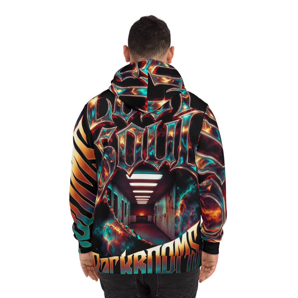 Lost Soul Backrooms All-Over Print Hoodie — Trippy Vaporwave Streetwear